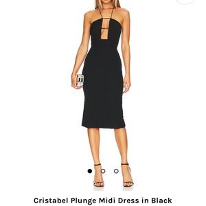 Bardot Cristabel Plunge Midi Dress